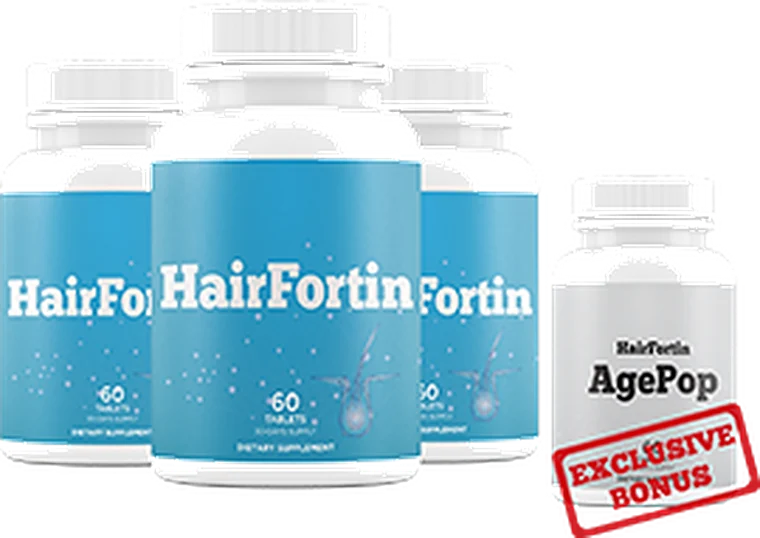 Hair Fortin 3 bottles — 90-day supply with free Hair Fortin AgePop bonus bottle