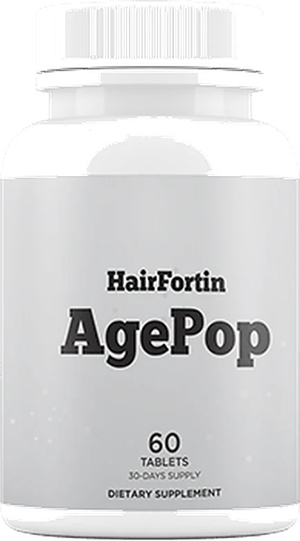 Hair Fortin AgePop 60-tablet bottle — free 30-day bonus supply with the 3-bottle Hair Fortin package